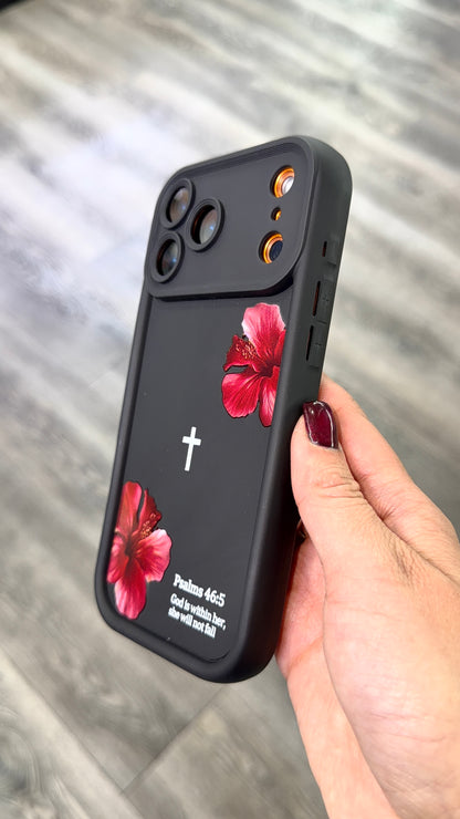 Pink or black Christian Silicon cover with camera protection