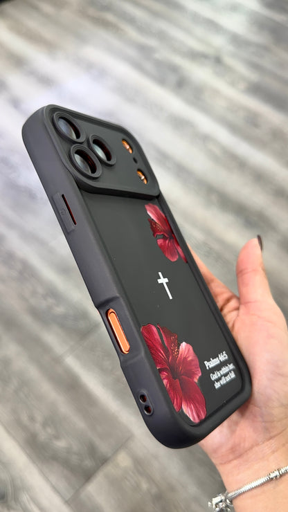 Pink or black Christian Silicon cover with camera protection