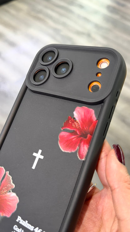 Pink or black Christian Silicon cover with camera protection