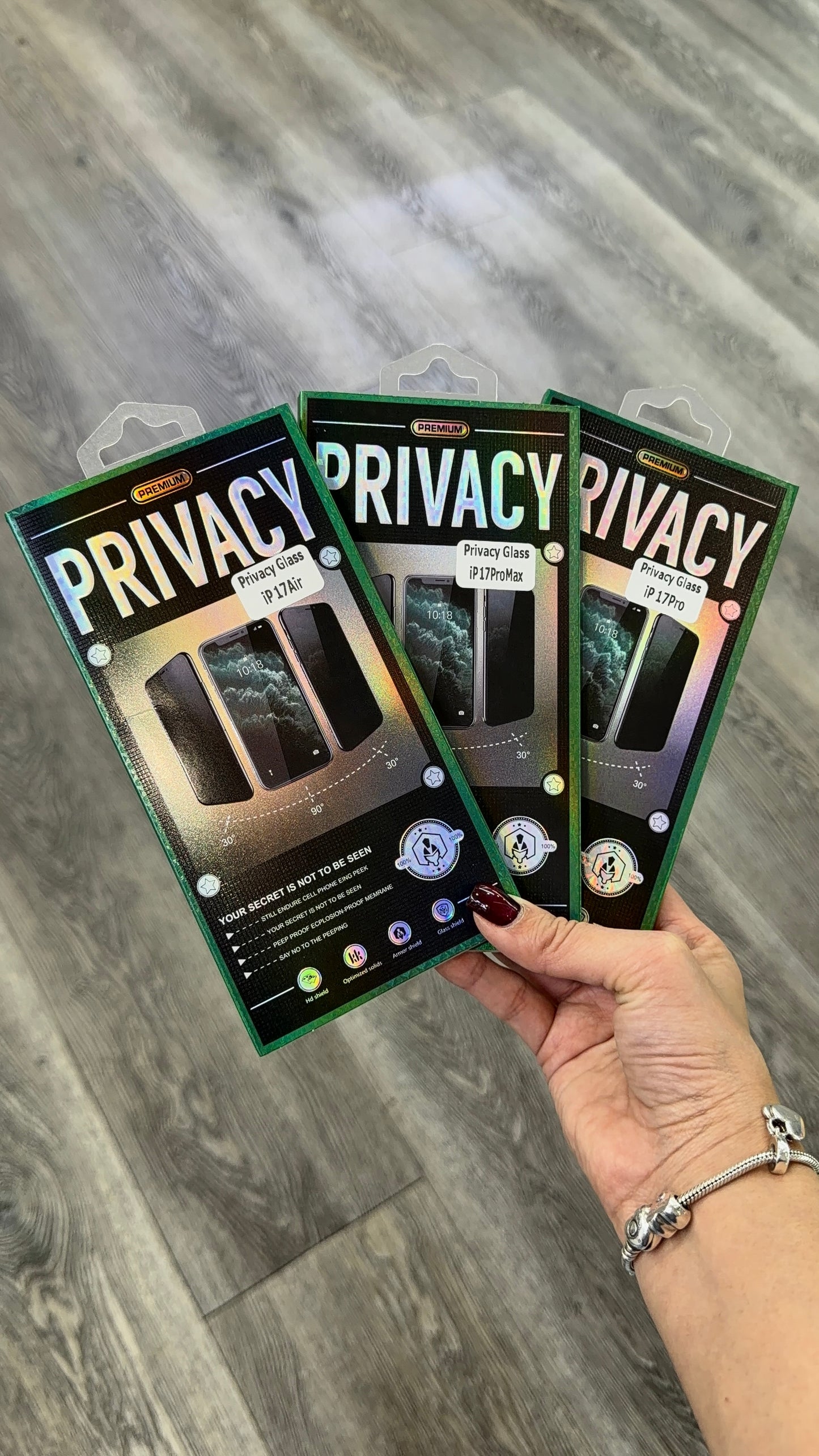 Privacy screen protector for smartphones.